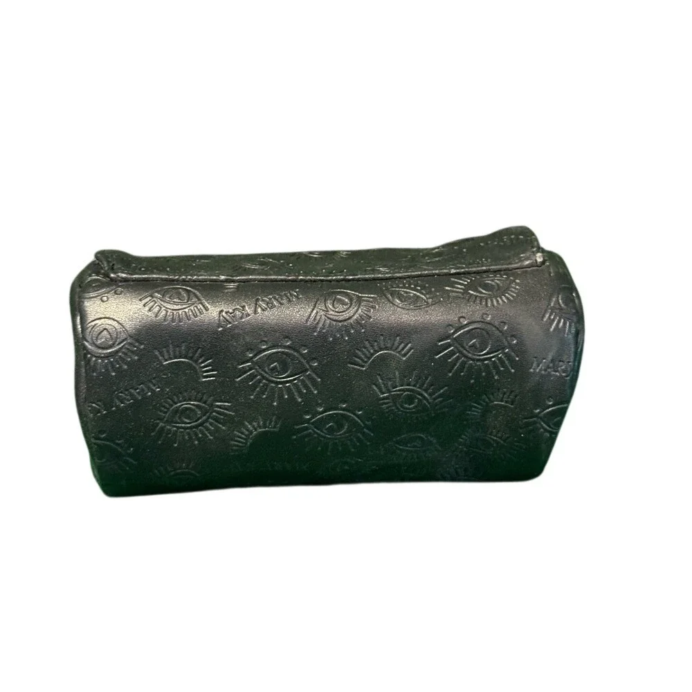 Mary Kay Limited Edition Black Makeup Bag Embossed Eye Pattern Cosmetic‎ Pouch